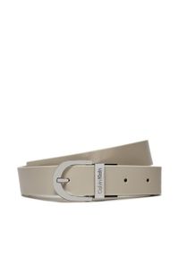 Calvin Klein Pasek Damski Reversible Round Buckle Belt 2.5 K60K611900 Écru. Materiał: skóra