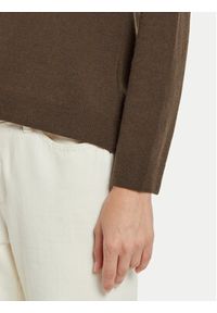 United Colors of Benetton - United Colors Of Benetton Sweter 1035D1P17 Brązowy Regular Fit. Kolor: brązowy. Materiał: wiskoza, syntetyk #5