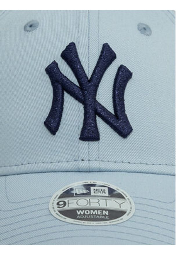 New Era Czapka z daszkiem Metallic Logo 9FORTY New York Yankees 60595488 Błękitny. Kolor: niebieski. Materiał: materiał, bawełna