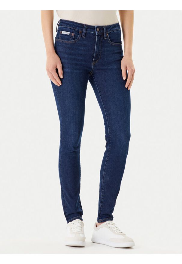 Calvin Klein Jeans Jeansy LV047B772G Granatowy Skinny Fit. Kolor: niebieski