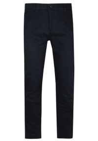 Męskie Spodnie Chinos marki Rigon – Bawełna z Elastanem – Slim Fit - Ciemny Granat. Materiał: bawełna, elastan #1