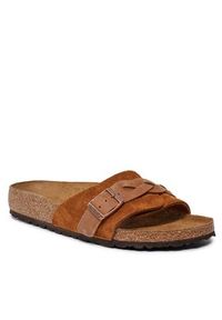 Birkenstock Klapki Oita Braided 1026742 Brązowy. Kolor: brązowy. Materiał: skóra #5