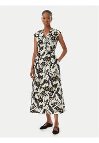 LOLA CASADEMUNT Sukienka koszulowa MS2616009 Czarny Regular Fit. Kolor: czarny. Materiał: bawełna. Typ sukienki: koszulowe #1