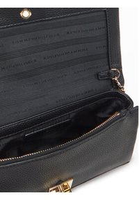 TOMMY HILFIGER - Tommy Hilfiger Torebka Th Her Flap W/Chain AW0AW17403 Czarny. Kolor: czarny. Materiał: skórzane #6