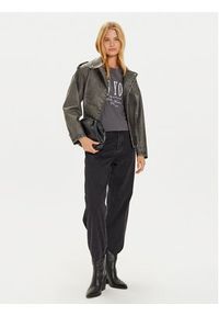 Brave Soul Kurtka z imitacji skóry LJK-JOSIANE Czarny Regular Fit. Kolor: czarny. Materiał: skóra #3