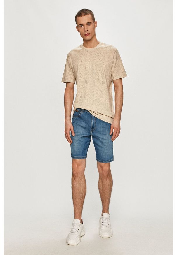 Wrangler - Szorty jeansowe. Okazja: na co dzień. Kolor: niebieski. Materiał: jeans. Styl: casual