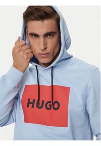 Hugo Bluza Duratschi223 50473168 Niebieski Regular Fit. Kolor: niebieski. Materiał: bawełna
