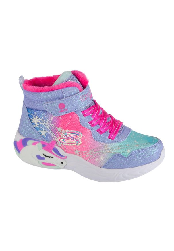 skechers - Buty zimowe dziewczęce, Unicorn Dreams - Magical Cove. Kolor: fioletowy. Materiał: syntetyk, materiał. Sezon: zima. Styl: sportowy