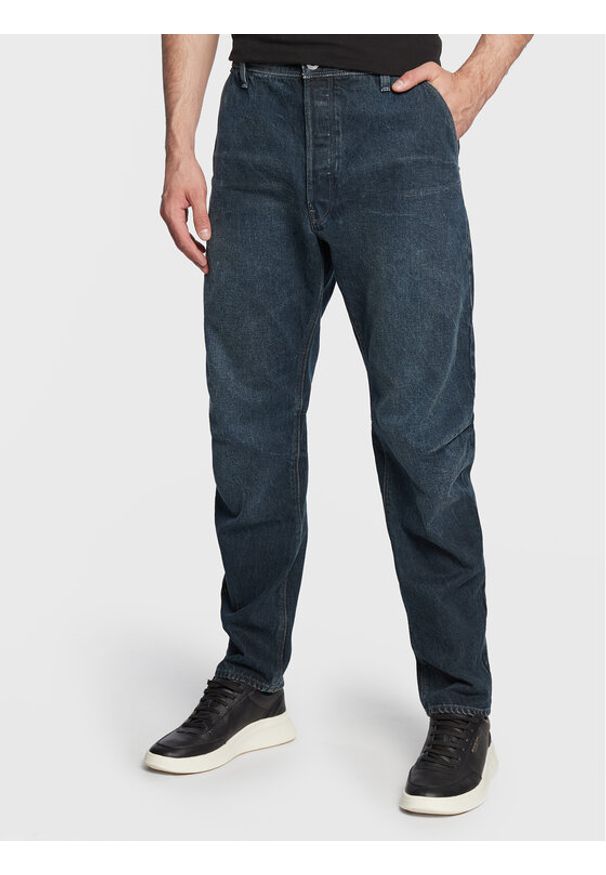 G-Star RAW - G-Star Raw Jeansy Grip 3D D19928-D243-D325 Granatowy Relaxed Fit. Kolor: niebieski