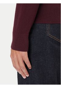 TOMMY HILFIGER - Tommy Hilfiger Sweter MW0MW28047 Bordowy Regular Fit. Kolor: czerwony. Materiał: bawełna