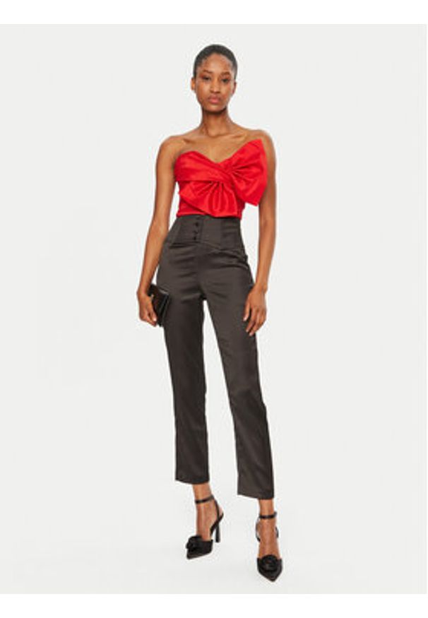 BARDOT Top 59744TB Czerwony Slim Fit. Kolor: czerwony. Materiał: syntetyk