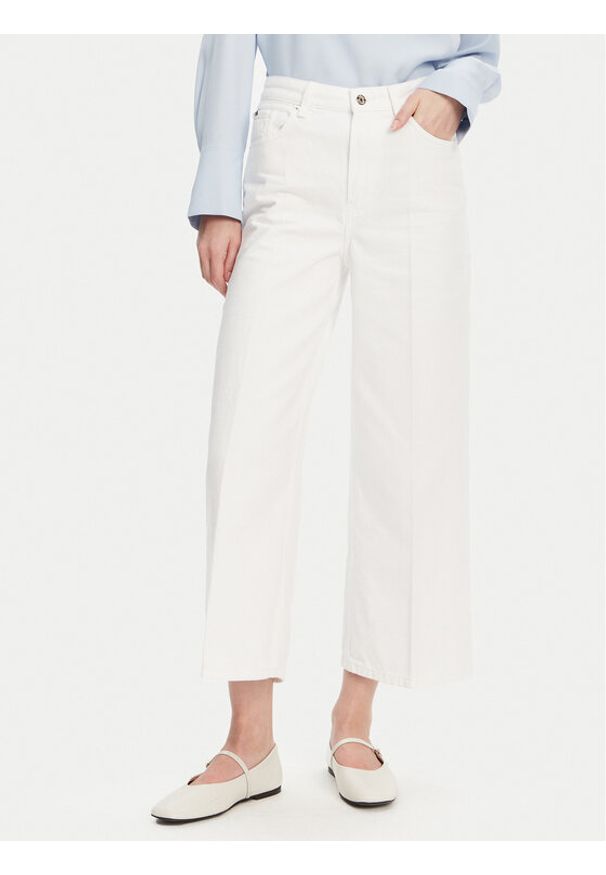 TOMMY HILFIGER - Tommy Hilfiger Jeansy WW0WW44363 Biały Wide Leg. Kolor: biały