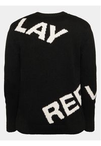 Replay Sweter UK2514.000.G2897J Czarny Regular Fit. Kolor: czarny. Materiał: wełna, syntetyk