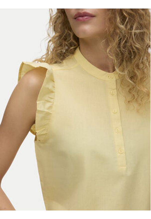 Vero Moda Bluzka Selma 10345667 Żółty jasny Regular Fit. Kolor: żółty. Materiał: bawełna