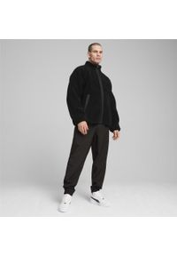 Puma - Męska dwustronna kurtka sherpa PUMA Black. Kolor: czarny. Materiał: tkanina