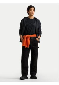 Polo Ralph Lauren Bluza 710881517052 Czarny Regular Fit. Typ kołnierza: polo. Kolor: czarny. Materiał: bawełna