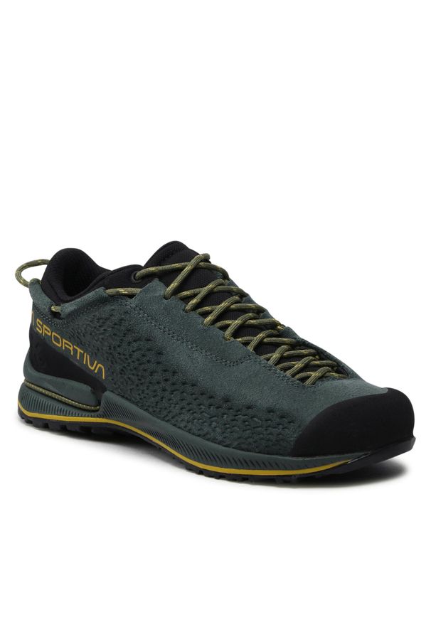 LA SPORTIVA - Trekkingi La Sportiva Tx2 Evo Leather 27X915723 Charcoal/Moss. Kolor: zielony. Materiał: zamsz, skóra. Sport: turystyka piesza