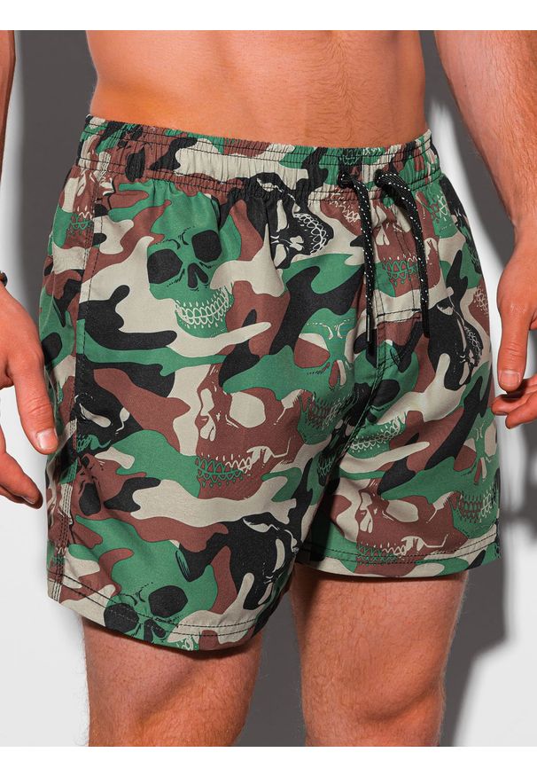 Ombre Clothing - Kąpielówki męskie - V20 - Rozmiar: S. Okazja: na plażę. Materiał: poliester. Wzór: kolorowy, moro. Sezon: lato. Styl: sportowy