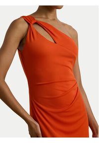 Lauren Ralph Lauren - LAUREN RALPH LAUREN Sukienka koktajlowa 253903046003 Pomarańczowy Slim Fit. Kolor: pomarańczowy. Materiał: syntetyk. Styl: wizytowy