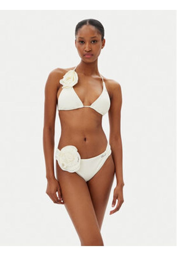 Karl Lagerfeld - KARL LAGERFELD Dół od bikini A2W46005 Beżowy. Kolor: beżowy. Materiał: syntetyk