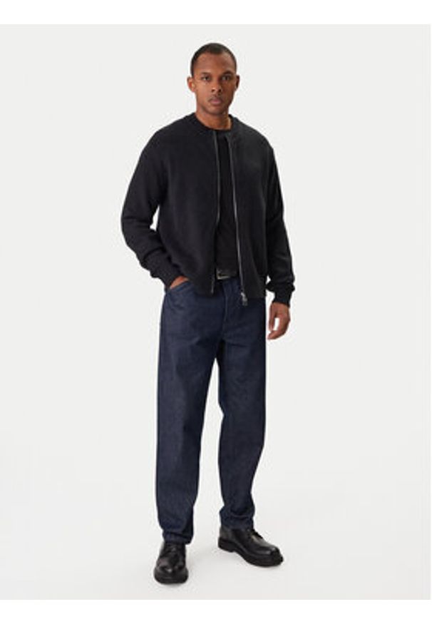 Jack & Jones Kardigan Scope 12286797 Czarny Relaxed Fit. Kolor: czarny. Materiał: syntetyk