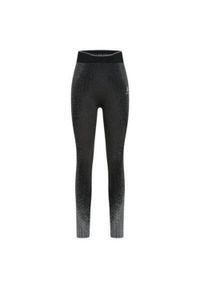 Legginsy termoaktywne damskie Odlo Blackcomb Eco BL Bottom Long. Kolor: czarny, wielokolorowy, zielony. Sezon: zima. Sport: turystyka piesza #1