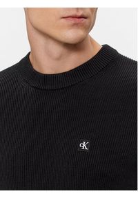 Calvin Klein Jeans Sweter J30J324598 Czarny Regular Fit. Kolor: czarny. Materiał: bawełna