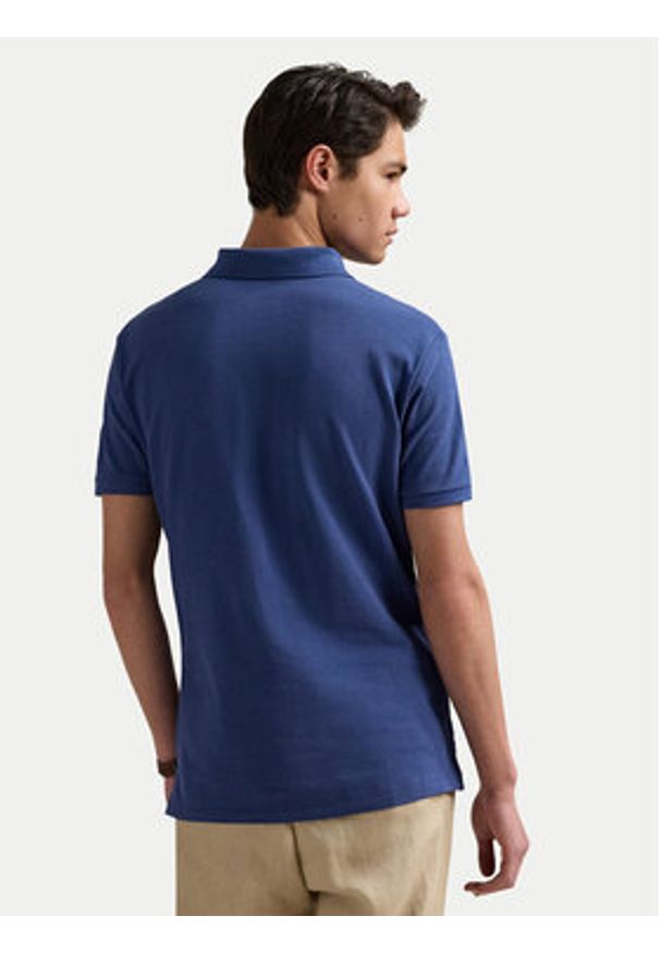 Polo Ralph Lauren Polo 710536856460 Niebieski Slim Fit. Typ kołnierza: polo. Kolor: niebieski. Materiał: bawełna
