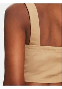 ACCESS FASHION Top 53-2216-502 Beżowy Slim Fit. Kolor: beżowy. Materiał: bawełna #4