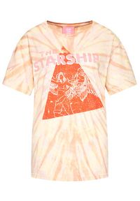 One Teaspoon T-Shirt Starship Sunset Tie Dye Tee 23917 Pomarańczowy Boyfriend Fit. Kolor: pomarańczowy. Materiał: bawełna #3