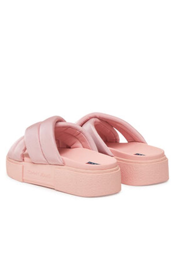 Tommy Jeans Klapki Tjw Flatform Sandal EN0EN02775 Różowy. Kolor: różowy. Materiał: materiał