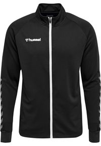 Kurtka Sportowa Hummel HML AUTHENTIC POLY ZIP JACKET czarna. Kolor: biały, wielokolorowy, czarny. Materiał: poliester. Sport: fitness
