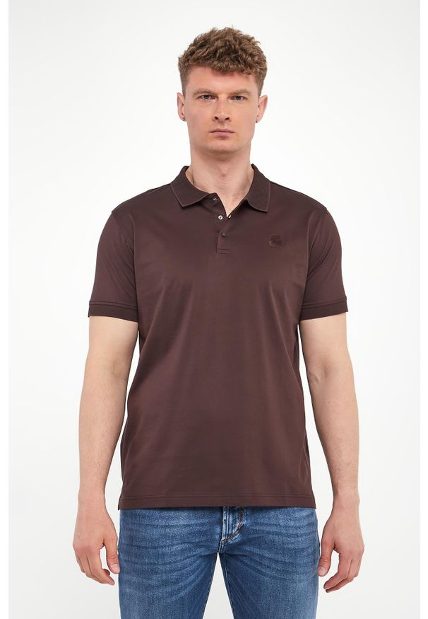 Karl Lagerfeld - Polo męskie z merceryzowanej bawełny KARL LAGERFELD. Typ kołnierza: polo. Materiał: bawełna