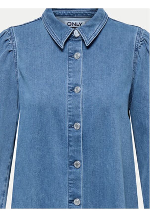 only - ONLY Sukienka jeansowa Alma 15345570 Niebieski Regular Fit. Kolor: niebieski. Materiał: bawełna