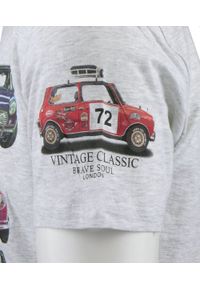 Bawełniany T-Shirt, Męski - Brave Soul - Retro Auta - Popielaty. Okazja: na co dzień. Kolor: szary. Materiał: wiskoza, bawełna. Wzór: nadruk. Sezon: wiosna, lato. Styl: retro #5