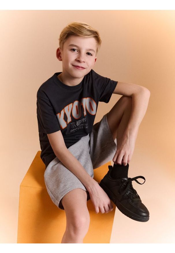 Sinsay - Szorty dresowe 2 pack - szary. Kolor: szary. Materiał: dresówka