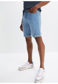 bonprix - Bermudy dżinsowe ze stretchem Regular Fit. Kolor: niebieski #1