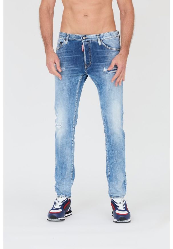DSQUARED2 Niebieskie męskie jeansy Cool Guy Jean, Rozmiar 48. Kolor: niebieski