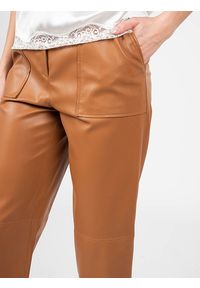 Pinko Spodnie "Accaldarsi" | 1V10LD Y7MN | Accaldarsi | Kobieta | Brązowy. Stan: podwyższony. Kolor: brązowy. Materiał: skóra ekologiczna #3
