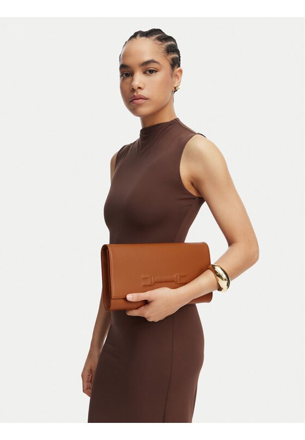 Elisabetta Franchi Torebka BS-99A-61E2-V350 Brązowy. Kolor: brązowy. Materiał: skórzane