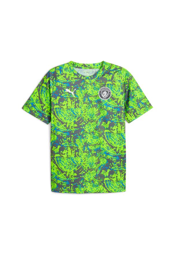 Puma - Koszulka rozgrzewkowa Manchester City 2025/26. Kolor: zielony. Sport: piłka nożna