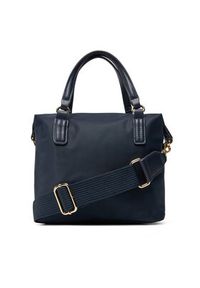 TOMMY HILFIGER - Tommy Hilfiger Torebka Poppy Small Tote Corp AW0AW17204 Granatowy. Kolor: niebieski #4