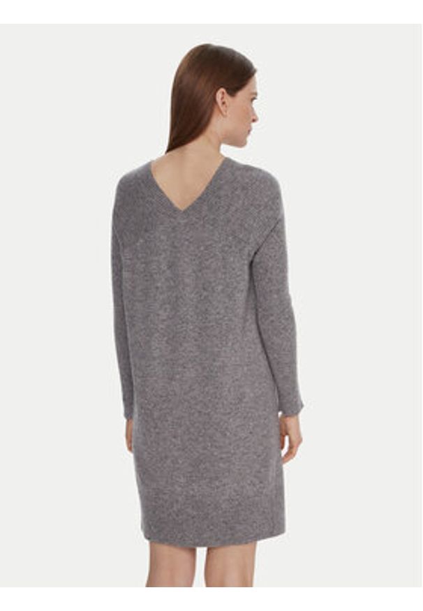 United Colors of Benetton - United Colors Of Benetton Sukienka dzianinowa 1044DV02C Szary Relaxed Fit. Kolor: szary. Materiał: wełna