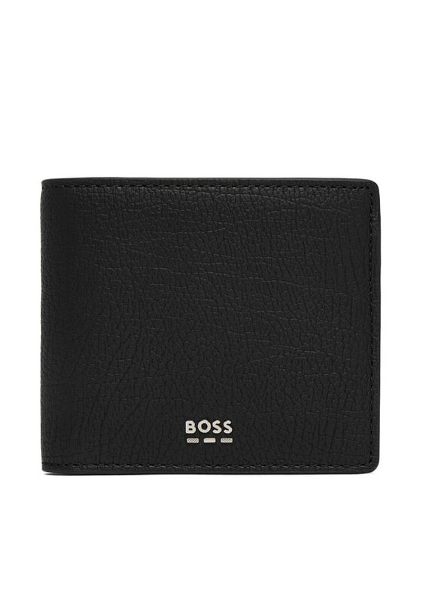 BOSS Portfel Lewys 50563638 Czarny. Kolor: czarny. Materiał: skóra