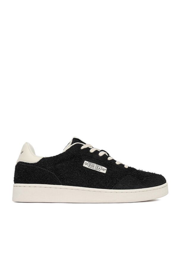 Guess Jeans Sneakersy EO-LUNARI-02 WE Czarny. Kolor: czarny. Materiał: skóra, zamsz