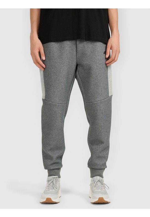 4f - 4F Spodnie dresowe joggery męskie - szare 3XL. Kolor: szary. Materiał: dresówka. Sport: fitness