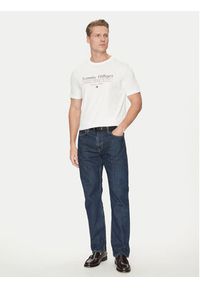 TOMMY HILFIGER - Tommy Hilfiger T-Shirt Center Stack MW0MW38621 Biały Regular Fit. Kolor: biały. Materiał: bawełna