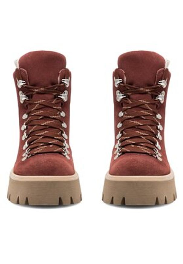 Lasocki Trapery RST-HOBBY-02 Bordowy. Kolor: czerwony. Materiał: skóra, nubuk