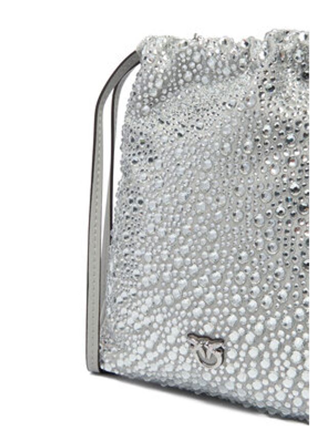 Pinko - PINKO Torebka Slouchy Coulisse Baby AI 25-26 PCPL 105409 A2WF Srebrny. Kolor: srebrny