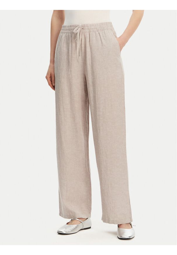 Vero Moda Spodnie materiałowe Linn 10305091 Szary Loose Fit. Kolor: szary. Materiał: len